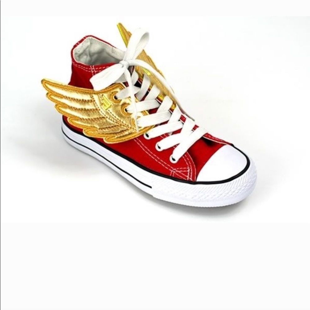 Shwings Gold Foil Metallic Shoe Wings